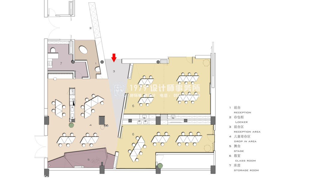 教育培訓機構(gòu)室內(nèi)平面圖