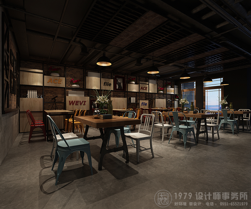 個(gè)性別致的餐廳就餐區(qū)裝修效果圖